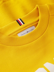 Tommy Hilfiger Yellow Logo Sueded Crew Neck Sweatshirt - Image 2 of 2