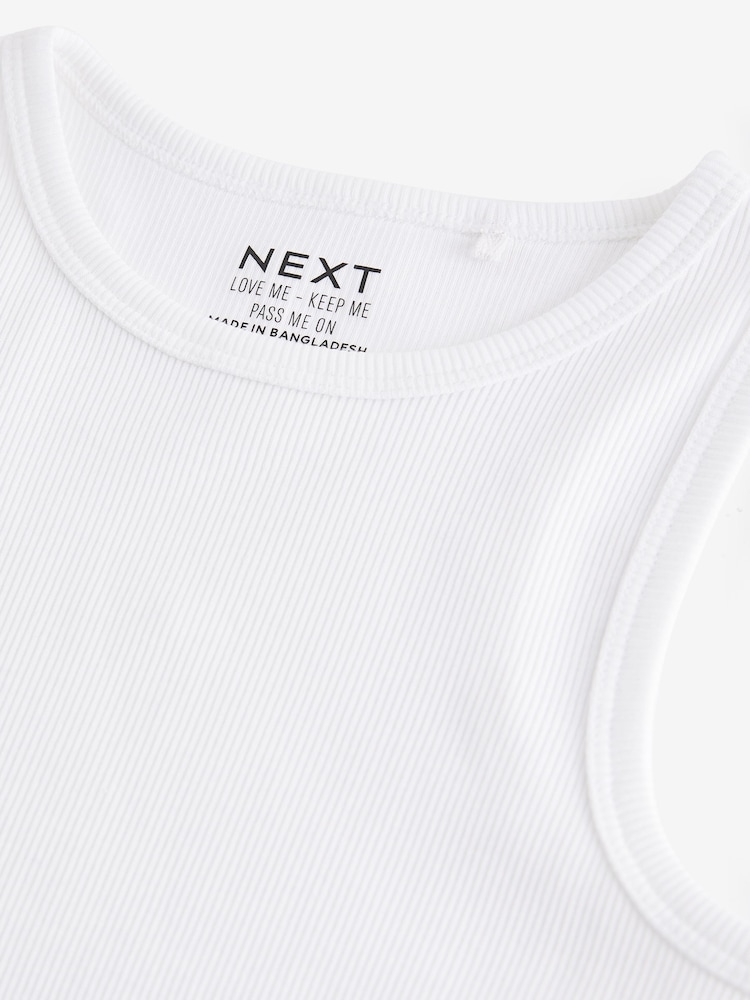 White Rib Vest (3-16yrs) - Image 6 of 6