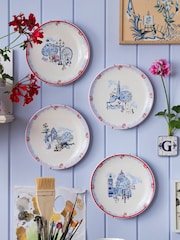 Cath Kidston Set of 4 Cream London Side Plates - Image 1 of 5