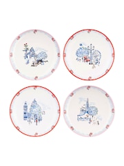 Cath Kidston Set of 4 Cream London Side Plates - Image 2 of 5