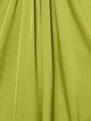 Adrianna Papell Green Stretch Satin Long Dress - Image 6 of 6