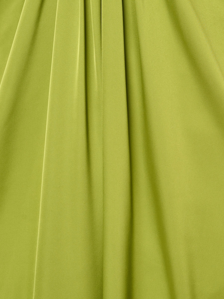 Adrianna Papell Green Stretch Satin Long Dress - Image 6 of 6