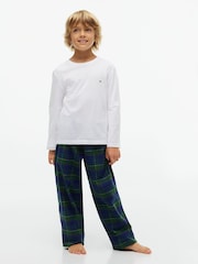 Tommy Hilfiger White Signature Jersey Long Sleeve Lounge T-Shirts 2-Pack - Image 3 of 6