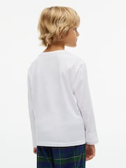 Tommy Hilfiger White Signature Jersey Long Sleeve Lounge T-Shirts 2-Pack - Image 5 of 6