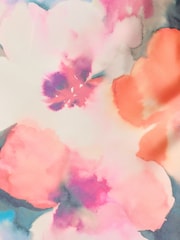 Adrianna Papell Pink Printed Sateen Long Dress - Image 6 of 6