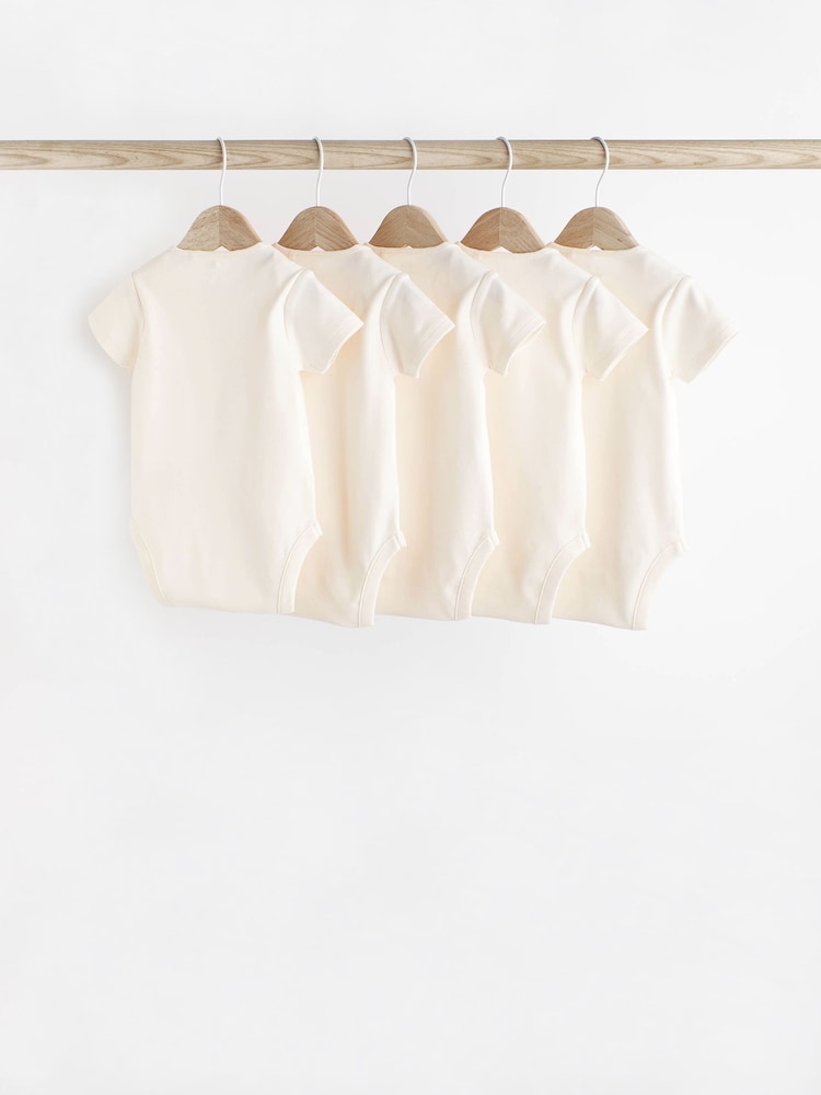 Cream - Essential Baby kratek rokav; s kratkimi rokavi Bodysuits 5 Pack - Slika 2 iz 6 Cream - Essential Baby kratek rokav; s kratkimi rokavi Bodysuits 5 Pack - Slika 2 iz 6