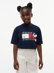 Mėlyna - Tommy Hilfiger Peanuts® vėliavos grafikos džersio marškinėliai - 1 paveikslėlis iš 6