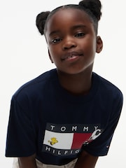 Mėlyna - Tommy Hilfiger Peanuts® vėliavos grafikos džersio marškinėliai - 5 paveikslėlis iš 6