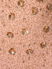Adrianna Papell Pink Petite Beaded Cocktail Dress - Image 6 of 6