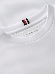 Tommy Hilfiger White Essential Flag Embroidery Long Sleeve T-Shirt - Image 6 of 6