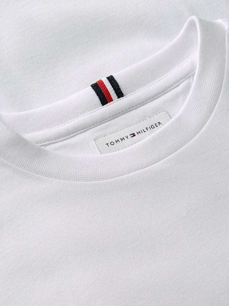 Tommy Hilfiger White Essential Flag Embroidery Long Sleeve T-Shirt - Image 6 of 6 Tommy Hilfiger White Essential Flag Embroidery Long Sleeve T-Shirt - Image 6 of 6