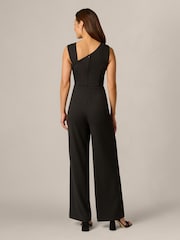 Adrianna Papell Black Knit Crepe Jumpsuit - Image 2 of 6