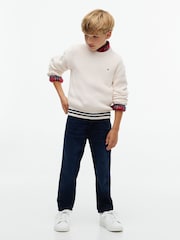 Tommy Hilfiger Cream Cable Knit Polo Jumper - Image 2 of 6