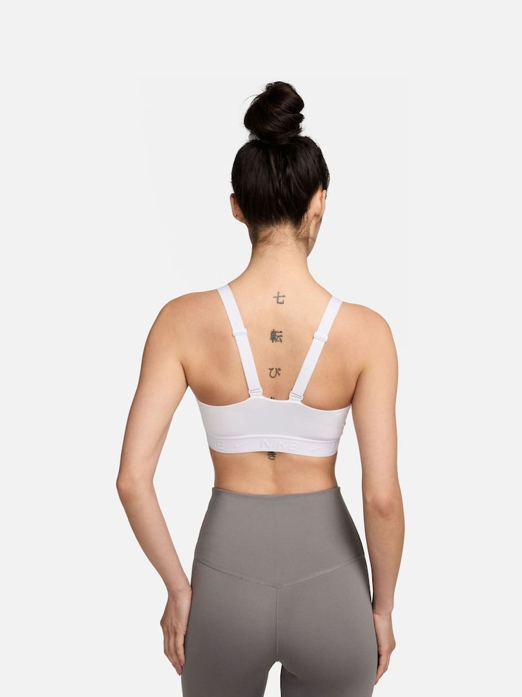 Nike White Indy Medium Support Padded Sports Bra - Image 1 of 6