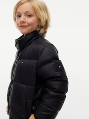 Tommy Hilfiger Black Essential Down Hooded Jacket - Image 4 of 8