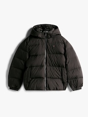 Tommy Hilfiger Black Essential Down Hooded Jacket - Image 7 of 8