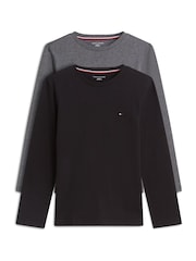 Tommy Hilfiger Black Long Sleeve T-Shirt 2 Pack - Image 1 of 7