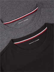 Tommy Hilfiger Black Long Sleeve T-Shirt 2 Pack - Image 7 of 7