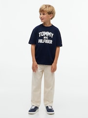 Көк - Tommy Hilfiger логотипі бар, жағасы бар футболка - 6суретінің 2 суреті