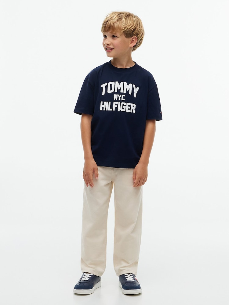 Көк - Tommy Hilfiger логотипі бар, жағасы бар футболка - 6суретінің 2 суреті
