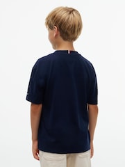 Көк - Tommy Hilfiger логотипі бар, жағасы бар футболка - 6суретінің 4 суреті