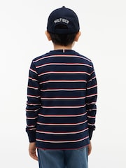 Tommy Hilfiger Blue Stripe Relaxed Long Sleeve T-Shirt - Image 2 of 6