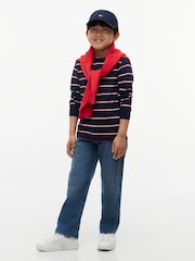 Tommy Hilfiger Blue Stripe Relaxed Long Sleeve T-Shirt - Image 3 of 6