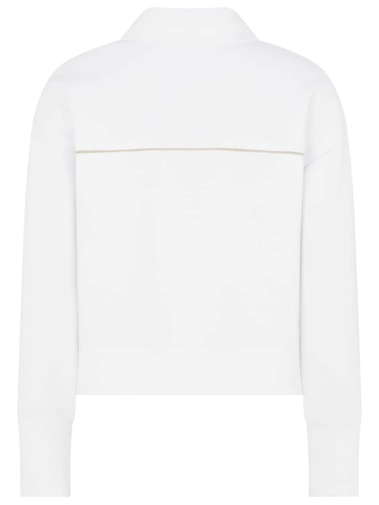 Mint Velvet White Collared Sweatshirt - Image 4 of 4