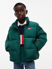 Tommy Hilfiger Green Essential Ripstop Relaxed Puffer Jacket - Image 1 of 6