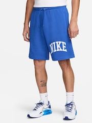Nike Blue Club Fleece French Terry Shorts - Image 1 of 7