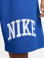 Nike Blue Club Fleece French Terry Shorts - Image 5 of 7