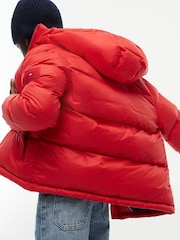 Tommy Hilfiger Red Essential Down Hooded Jacket - Image 4 of 7