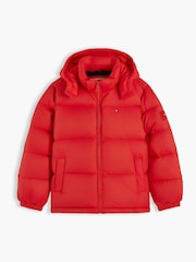Tommy Hilfiger Red Essential Down Hooded Jacket - Image 6 of 7