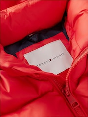 Tommy Hilfiger Red Essential Down Hooded Jacket - Image 7 of 7