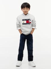 灰色 - Tommy Hilfiger Peanuts® 旗幟圖案刺繡套頭衫 - 圖片 4，共 6