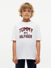 Ақ - Tommy Hilfiger логотипі бар, жағасы бар футболка - 6суретінің 1 суреті