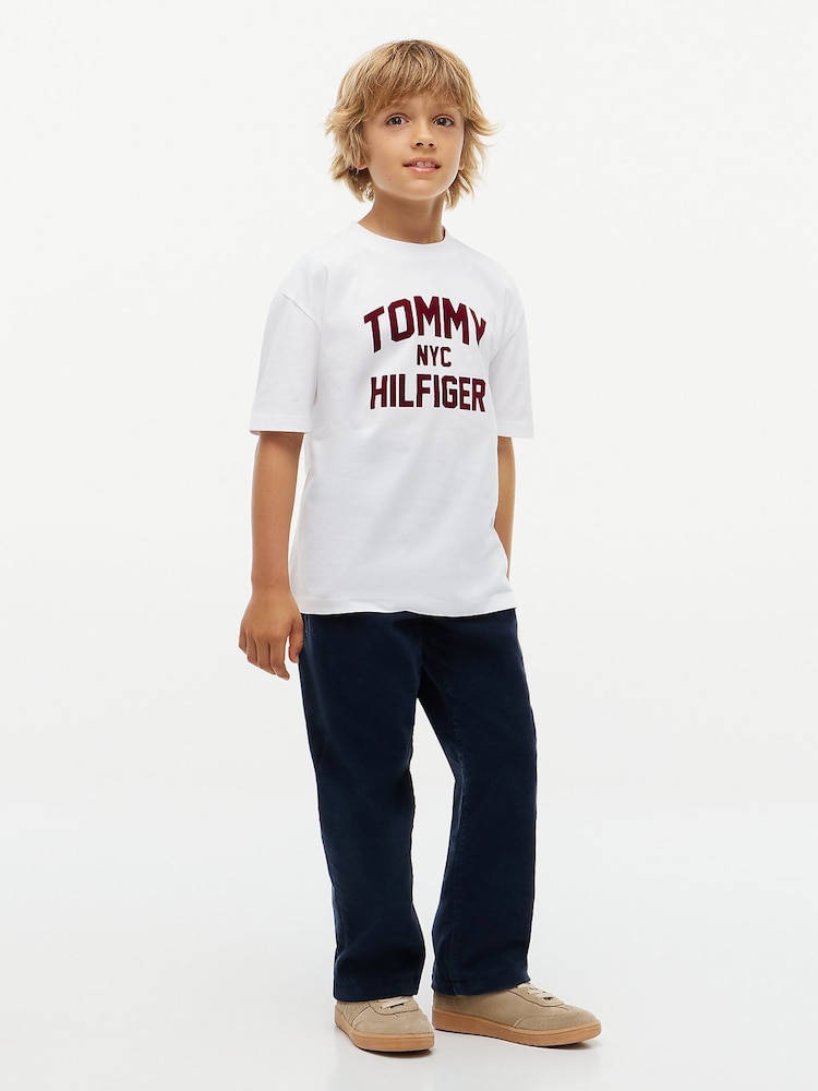 Ақ - Tommy Hilfiger логотипі бар, жағасы бар футболка - 6суретінің 2 суреті