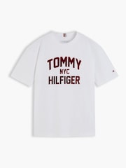 Ақ - Tommy Hilfiger логотипі бар, жағасы бар футболка - 6суретінің 5 суреті