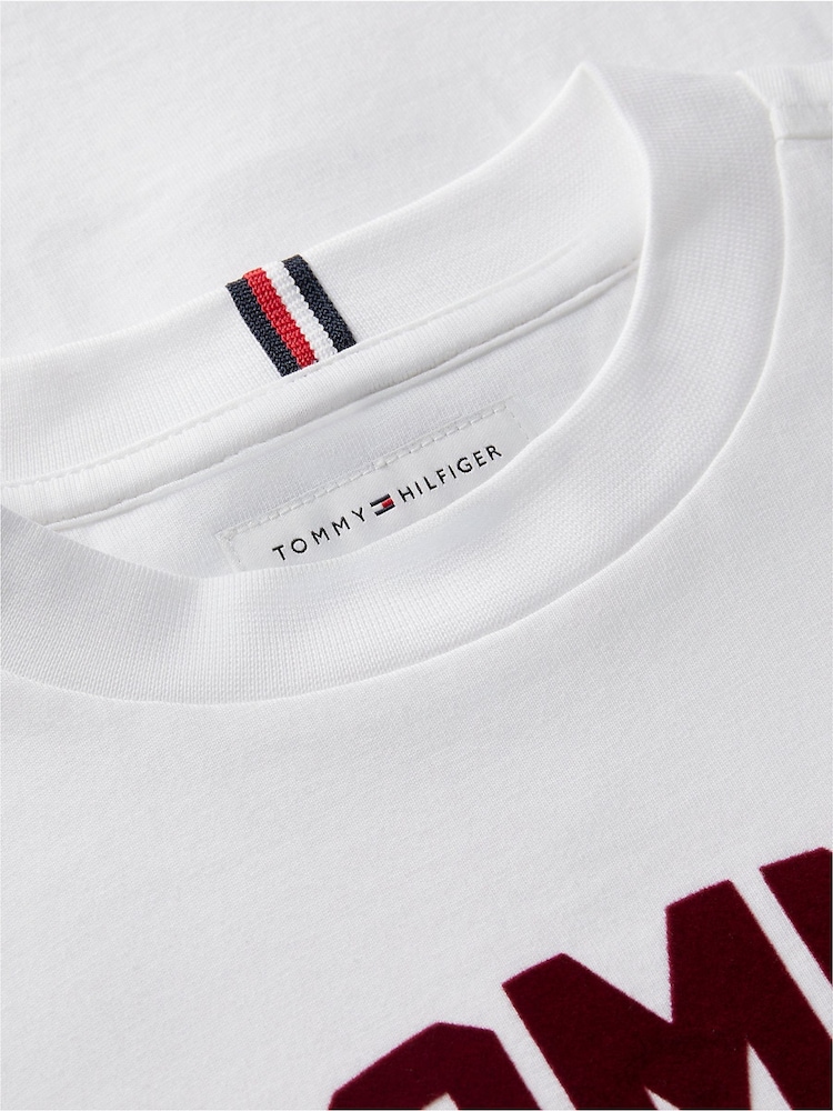 Ақ - Tommy Hilfiger логотипі бар, жағасы бар футболка - 6суретінің 6 суреті