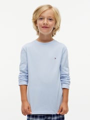 Tommy Hilfiger Blue Signature Jersey Long Sleeve Lounge T-Shirts 2-Pack - Image 2 of 7