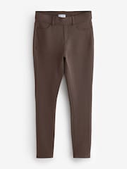 Marron chocolat - Jersey brossé Denim Leggings - Image 5 of 6