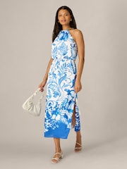 Adrianna Papell White Printed Blouson Dress - Image 3 of 6