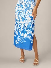 Adrianna Papell White Printed Blouson Dress - Image 4 of 6