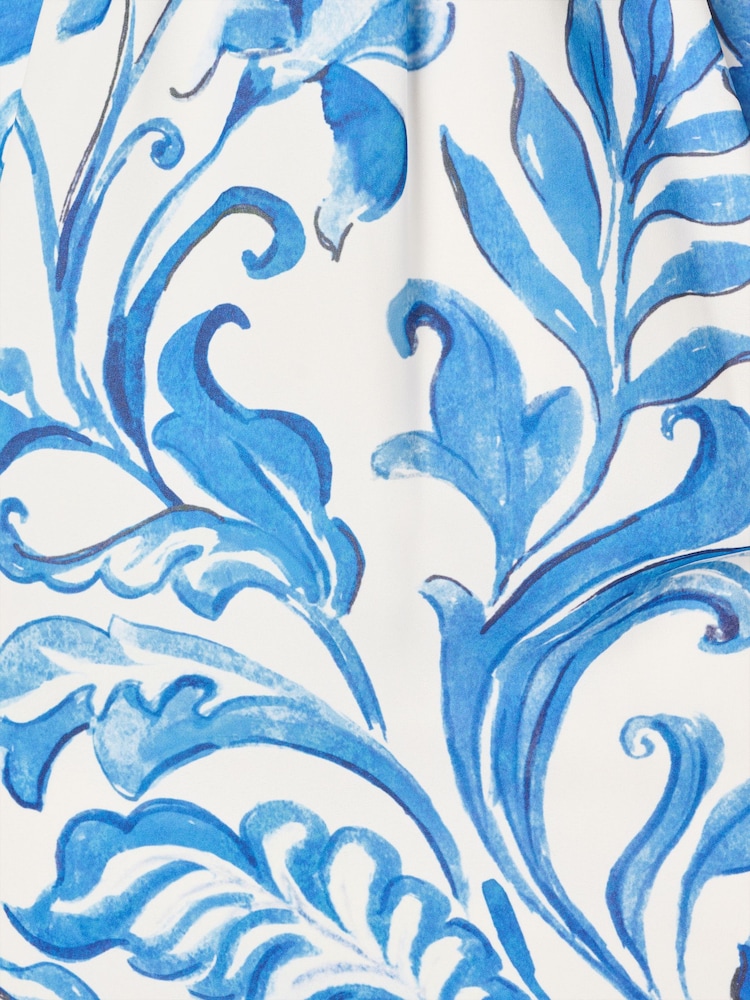Adrianna Papell White Printed Blouson Dress - Image 6 of 6