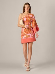 Adrianna Papell Pink Printed Short Dress - Image 3 of 6