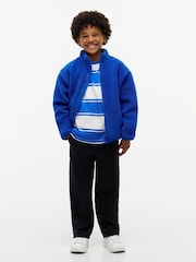 Tommy Hilfiger Vibrant Blue Back Flag Polar Fleece Zip-Thru Sweatshirt - Image 3 of 5