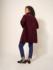 White Stuff Purple Karla Velvet Coat - Image 2 of 6