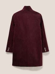 White Stuff Purple Karla Velvet Coat - Image 5 of 6