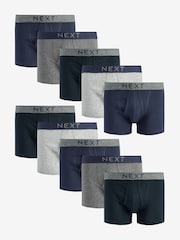 Siva/mornarsko modra - 10 paket - A-Front Pure 100% Boksarice Boksarice - Slika 1 iz 6