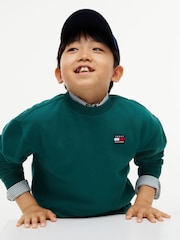 Tommy Hilfiger Green Flag Logo Crew Neck Sweatshirt - Image 3 of 6